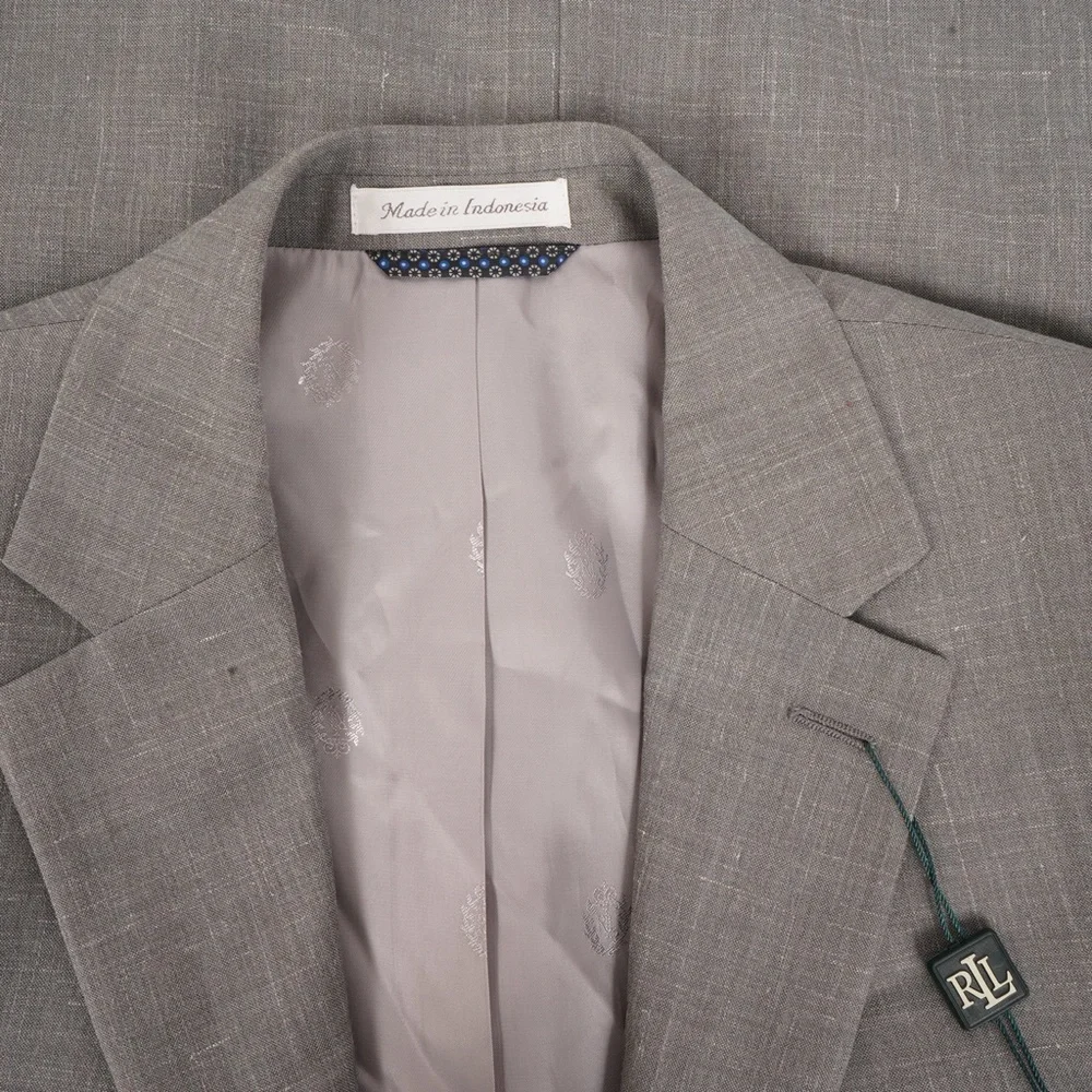 NWT $450 Lauren Ralph Lauren Grey Ultra Flex Suit Separates Blazer Size 40S - Picture 4 of 12